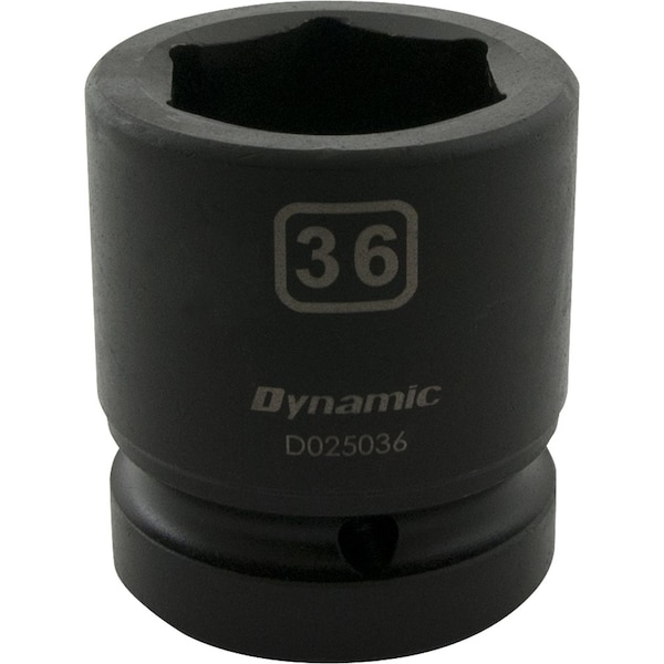 1" Drive Standard Socket, Black Phosphate, Tools 36MM X 1" Drive, 6 Point Standard Length